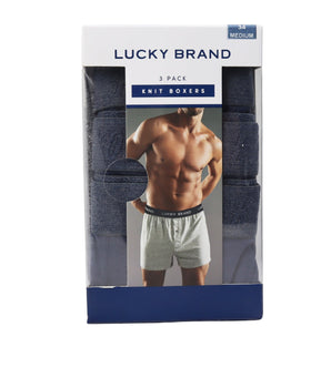 LUCKY BRAND Men 3 Pack Knit Boxers