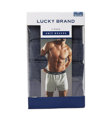 LUCKY BRAND Men 3 Pack Knit Boxers