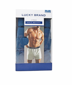 LUCKY BRAND Men 3 Pack Knit Boxers