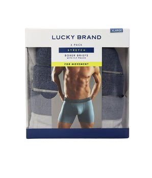 LUCKY BRAND Men 3 Pack Stretch Boxer