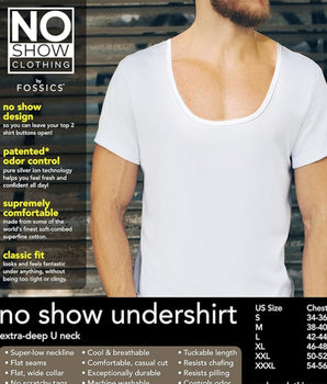 NO SHOW Men Short Sleeve Under Shirt 7 Pack