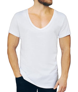 NO SHOW Men V Neck Under Shirt 3 Pack