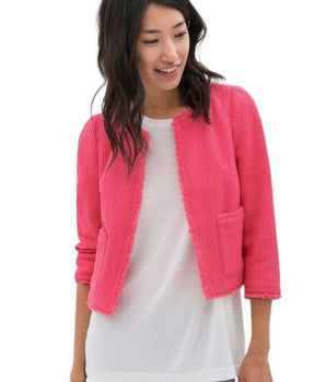 ZARA Women Frayed Structured Blazer