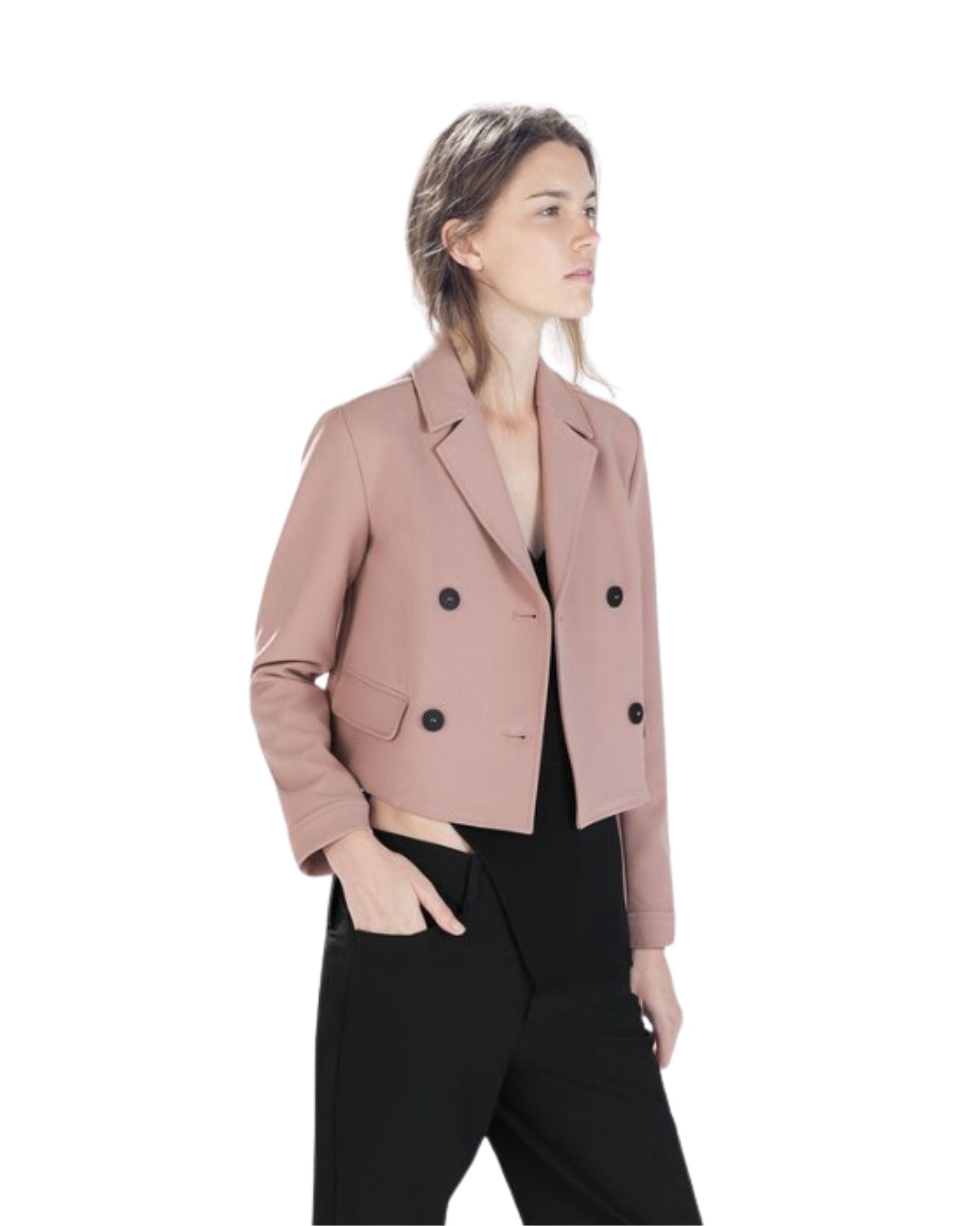 ZARA Women Short Double Breasted Blazer