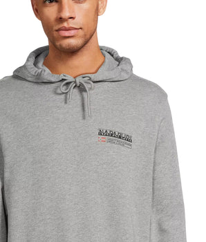 NAPAPIRJI Men Chest Logo Casual Hoodie