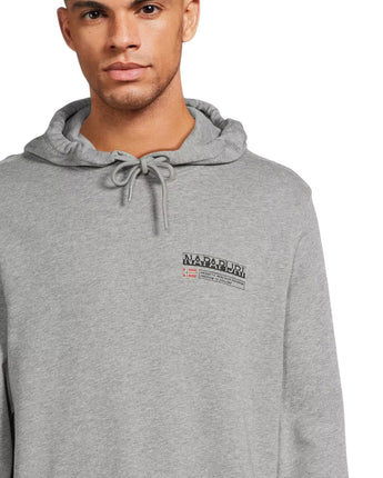 NAPAPIRJI Men Chest Logo Casual Hoodie