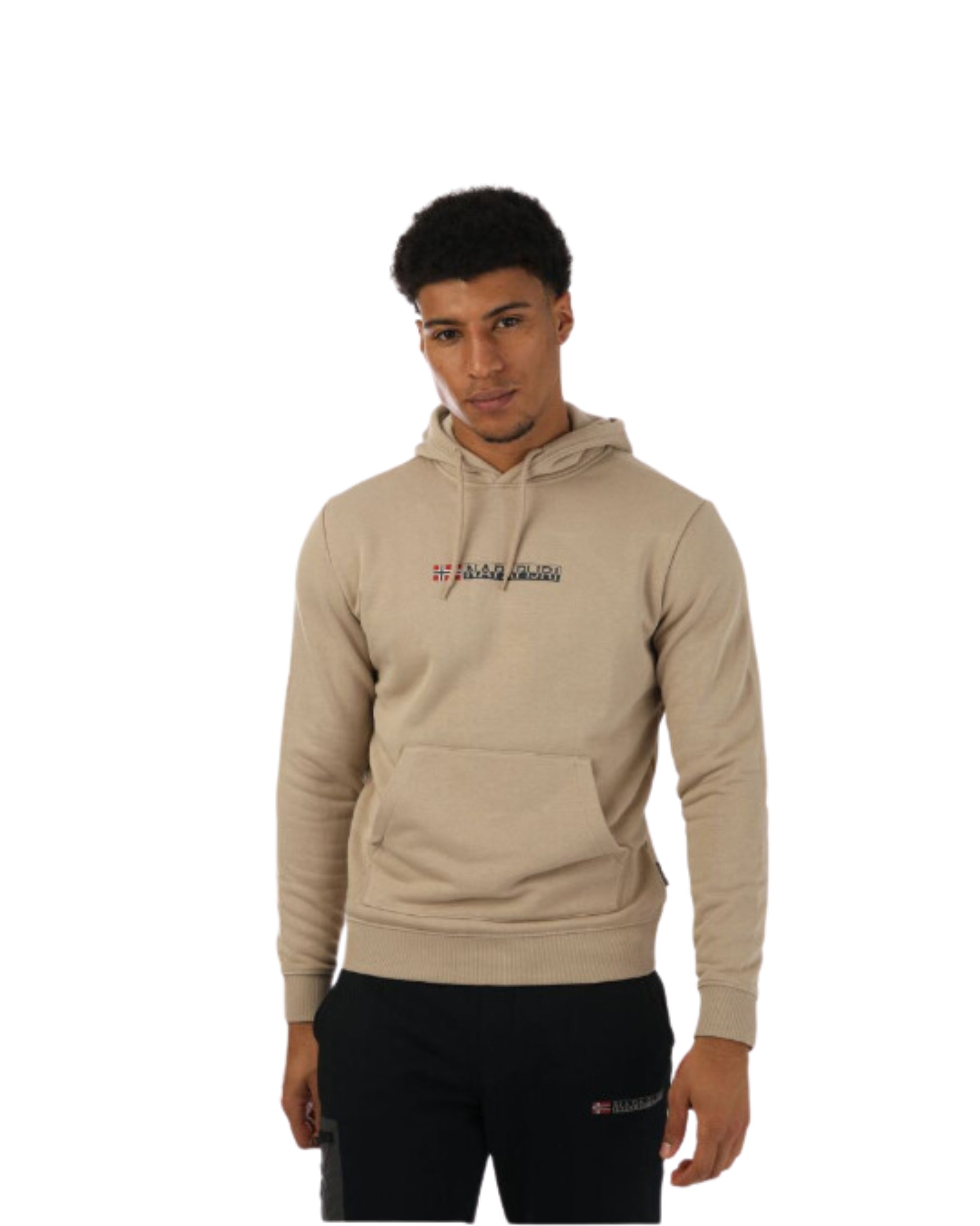 NAPAPIRJI Men Logo Sign Casual Hoodie