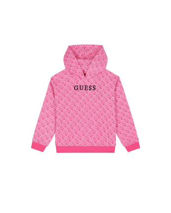 GUESS Girls Allover Logo Details Casual T-Shirt