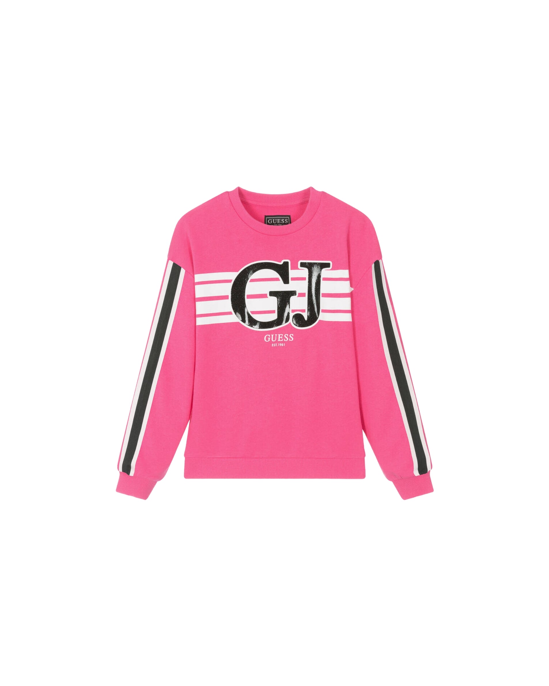 GUESS Girls Stripe Logo Casual T-Shirt