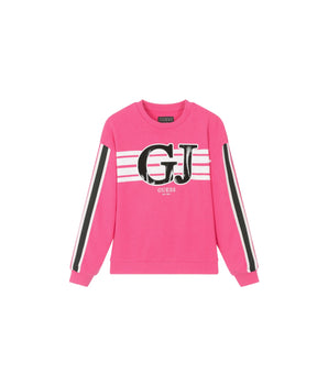 GUESS Girls Stripe Logo Casual T-Shirt