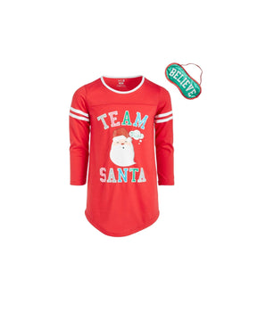 MAX & OLIVIA Girls Santa T-Shirt