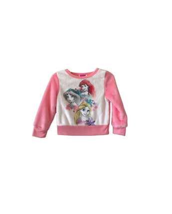 DISNEY Girls Princess Fuzzy T-Shirt