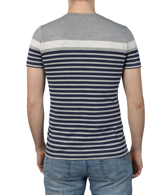 SALSA Men Stripe T-Shirt Short Sleeve