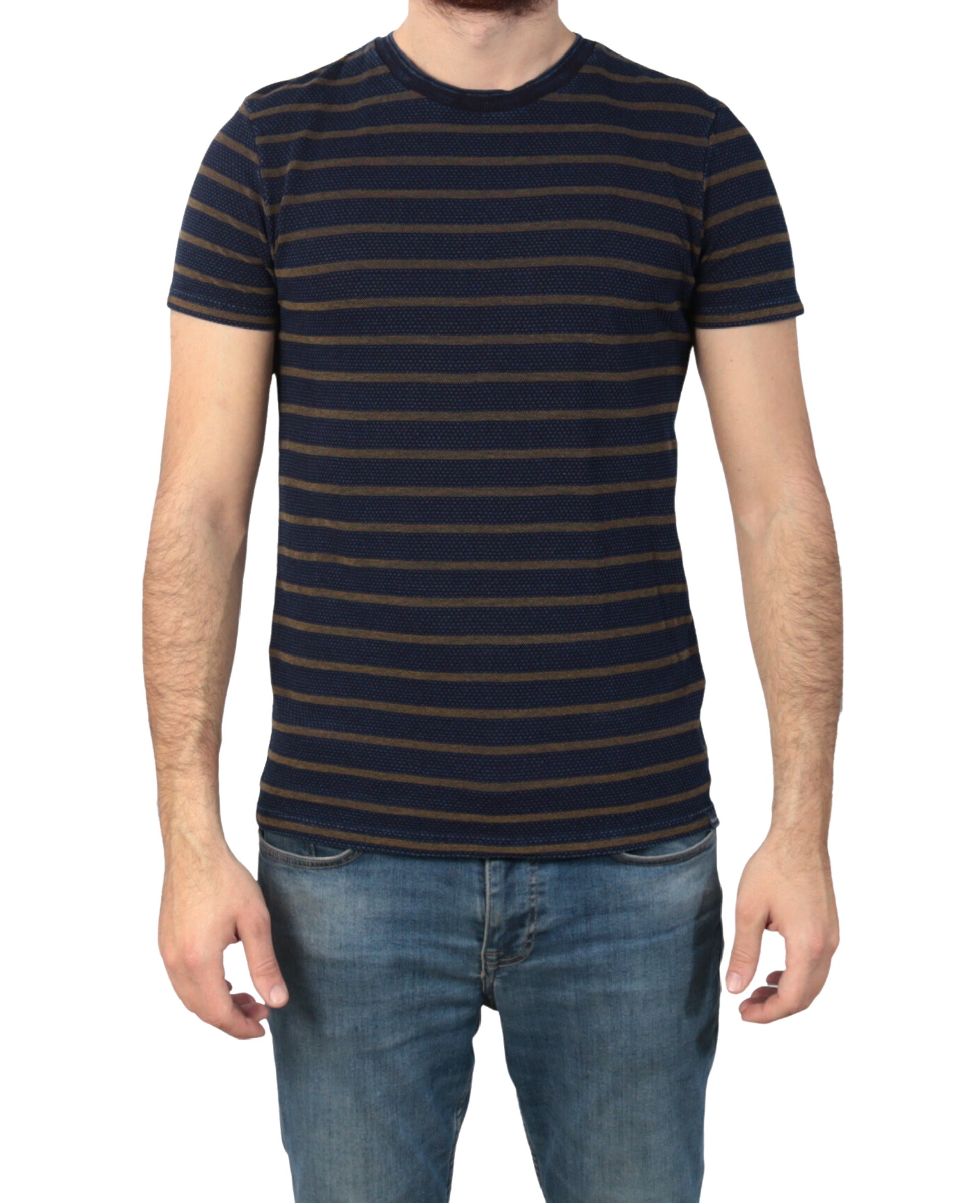 SALSA Men Stripe T-Shirt Short Sleeve