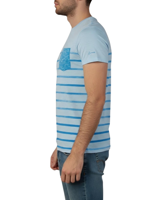SALSA Men Stripe T-Shirt Short Sleeve