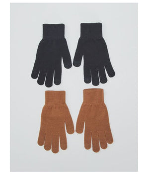 KIABI Unisex Gloves Faux Fur 2 Pairs