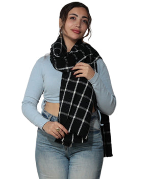 KIABI Women Stripe Wool Scarf