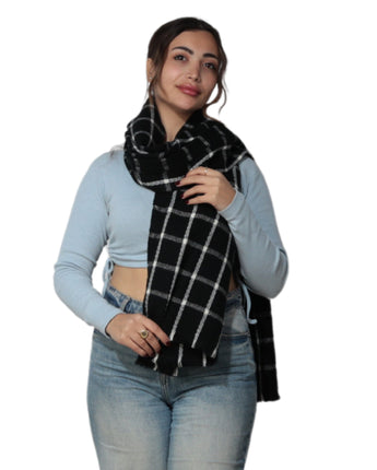 KIABI Women Stripe Wool Scarf