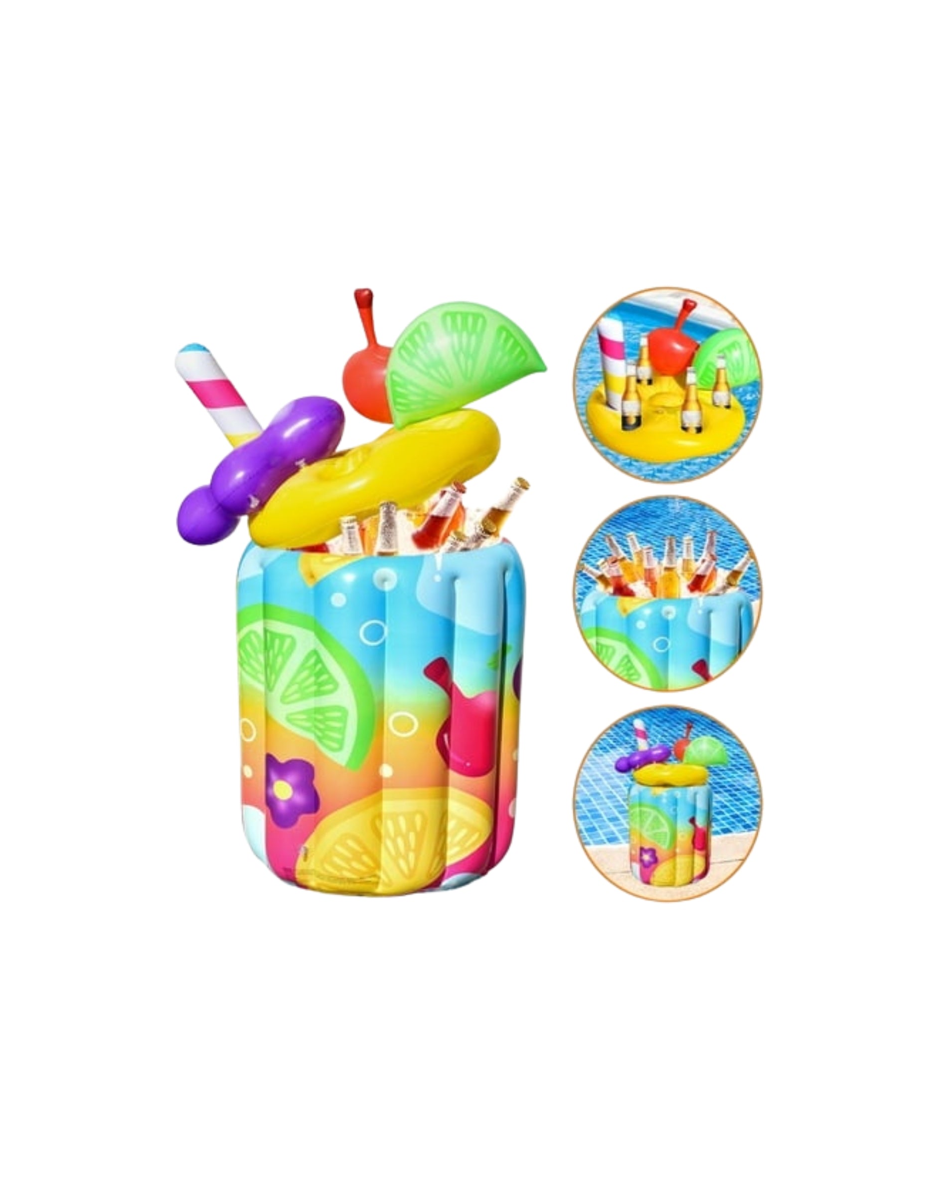 FUN LITTLE TOYS Tropical Cocktail Inflatable Cooler