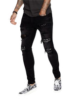 NOVAMEN Men Designed Ripped Jeans