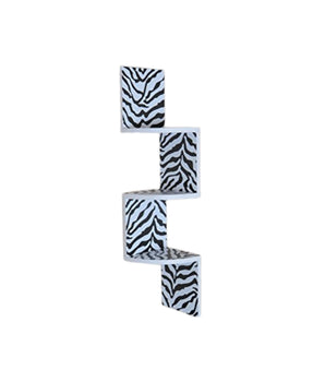 ADORN Decorative Corner Zebra Shelf