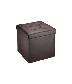 Folding Faux Leather Storage Box