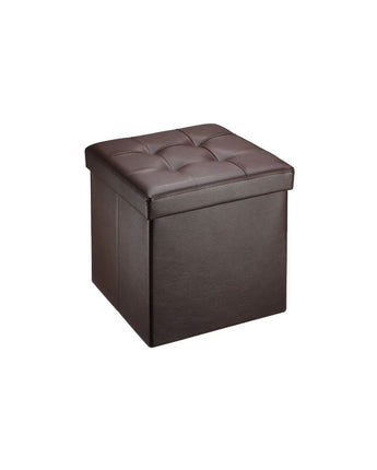 Folding Faux Leather Storage Box