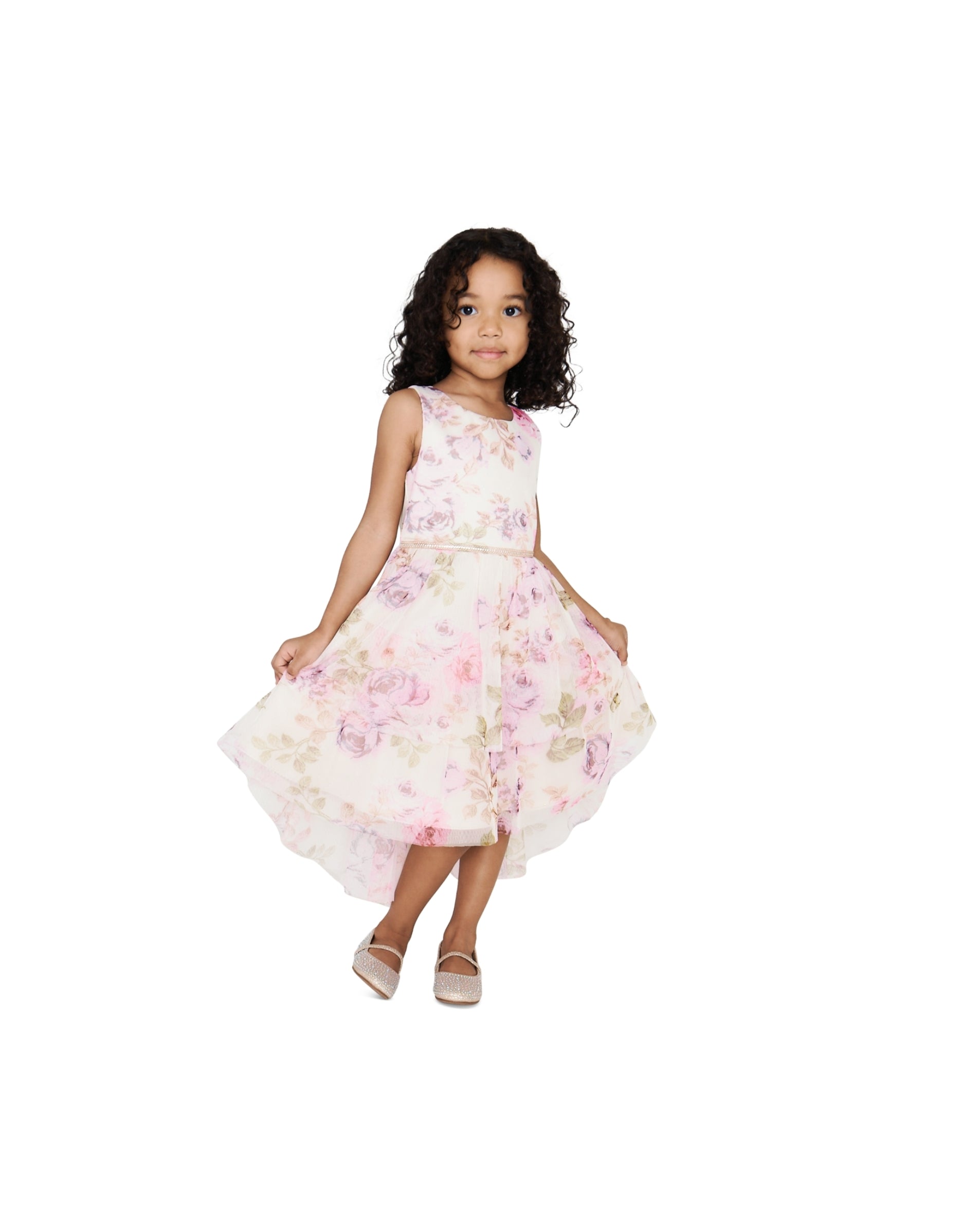 RARE EDITIONS Girls Floral Dress