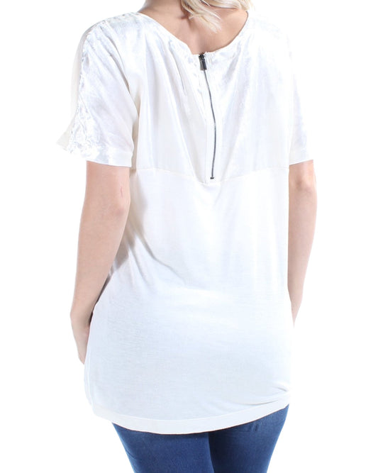 LUCKY BRAND Women Velvet T-Shirt Short Sleeve