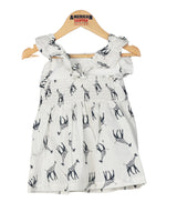 BLUEBERI Girls Giraffe Ruffle Dress