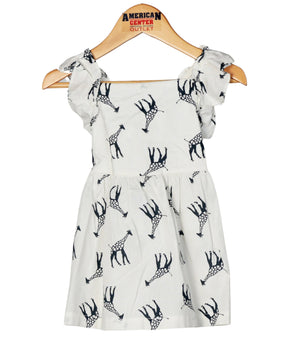 BLUEBERI Girls Giraffe Ruffle Dress