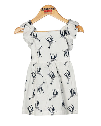 BLUEBERI Girls Giraffe Ruffle Dress