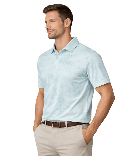 LINKSOUL Men Graphic Polo Short Sleeve