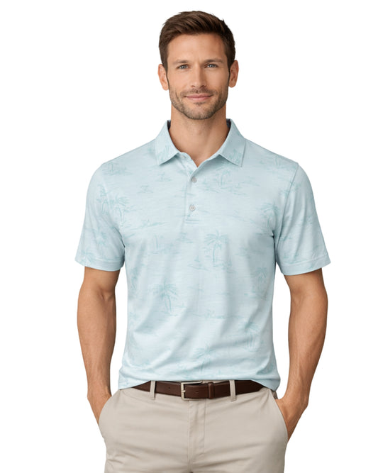 LINKSOUL Men Graphic Polo Short Sleeve