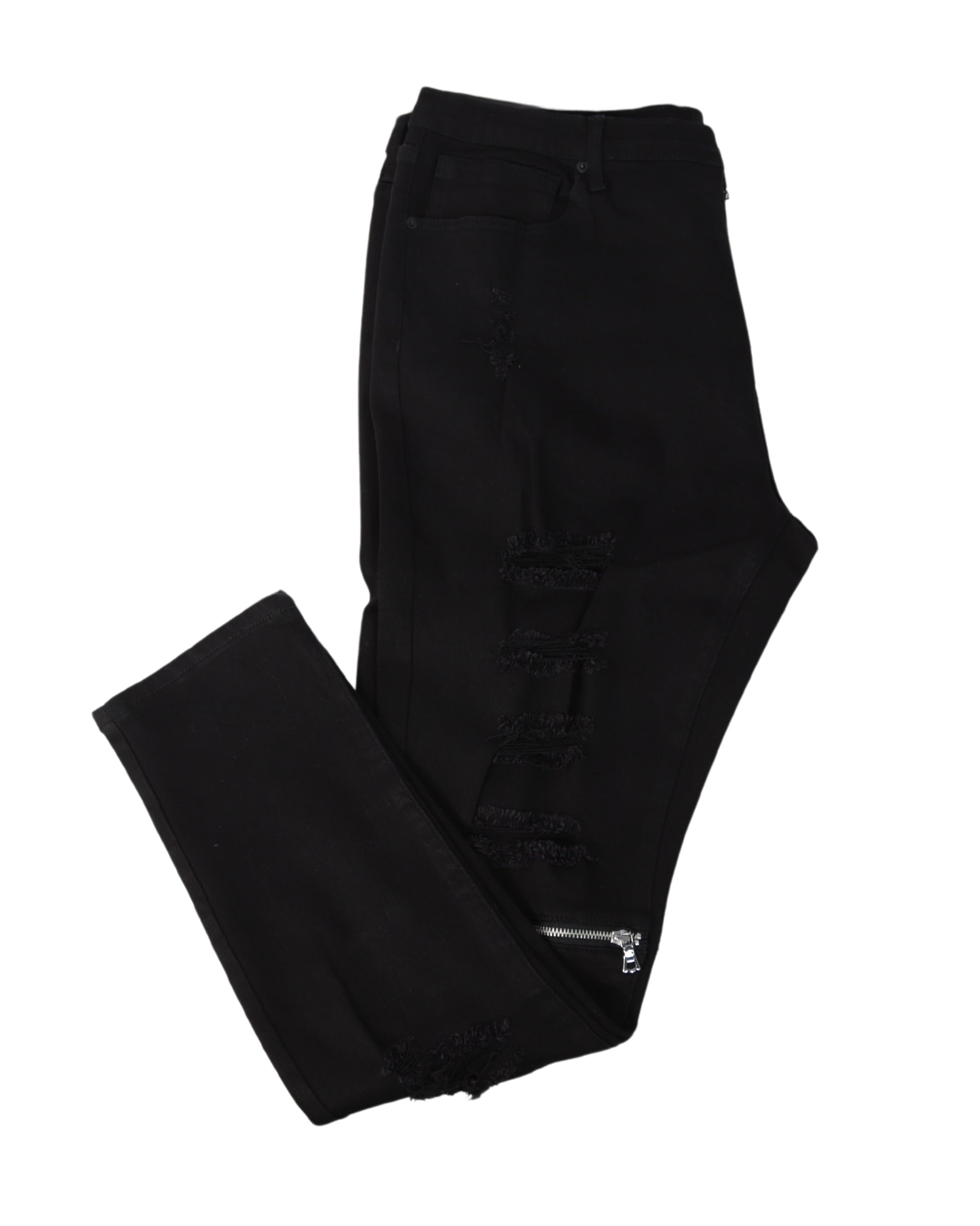 NOVAMEN Men Rip Zipper Jeans