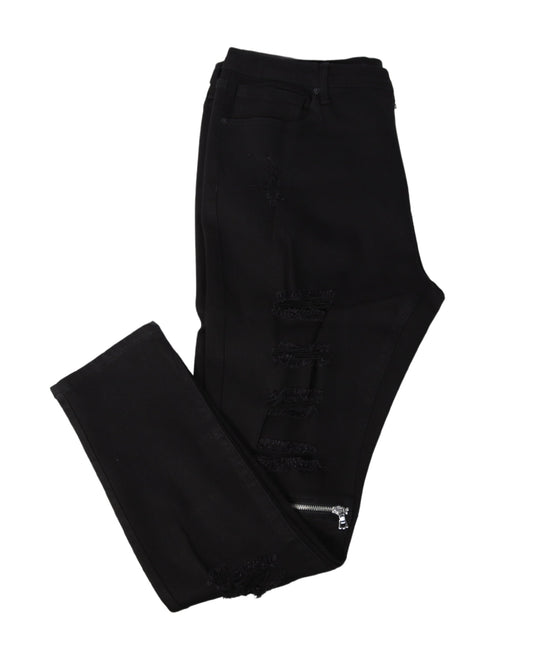 NOVAMEN Men Rip Zipper Jeans