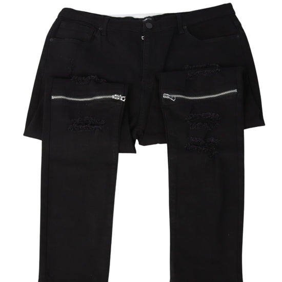 NOVAMEN Men Rip Zipper Jeans