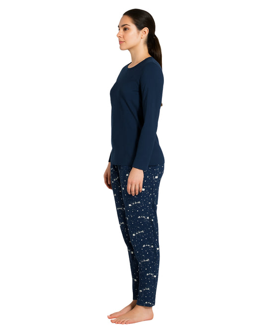 LANDS END Women Star Pyjama Set