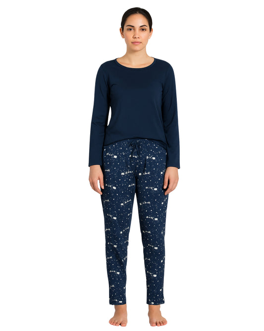 LANDS END Women Star Pyjama Set