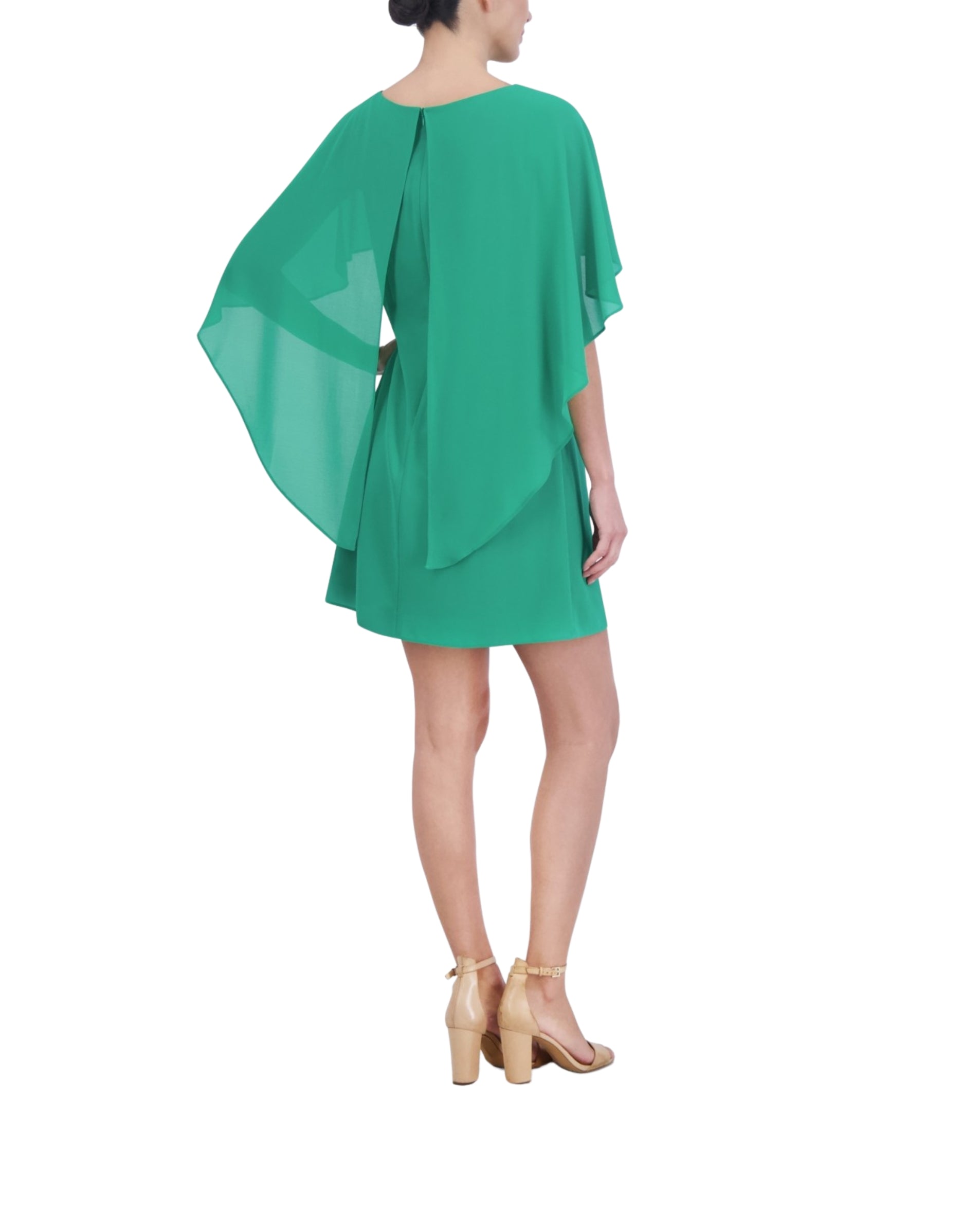 JESSICA HOWARD Women Embellished Capelet Shift Dress