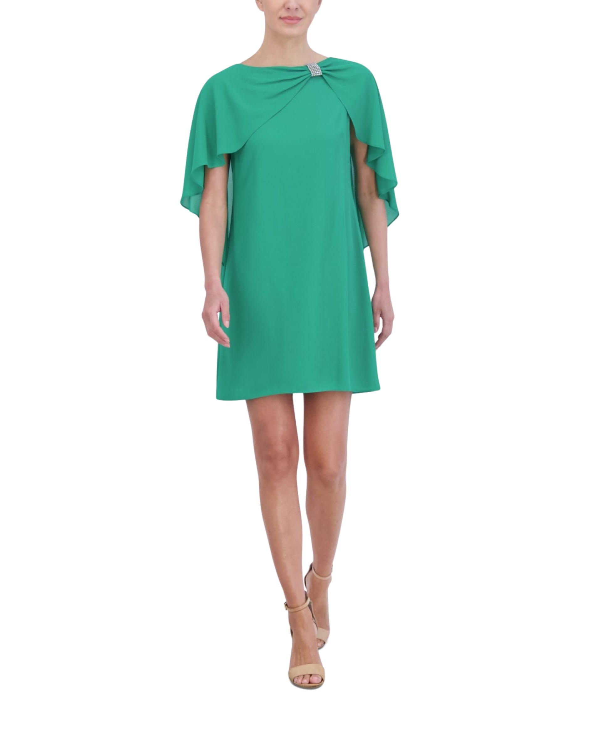 JESSICA HOWARD Women Embellished Capelet Shift Dress