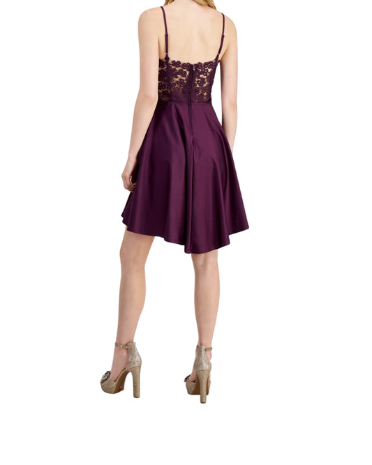 CITY STUDIO Women Lace Back Dress
