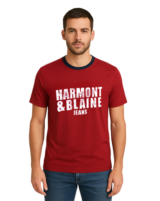 HARMONT & BLAINE Men Center logo T-Shirt