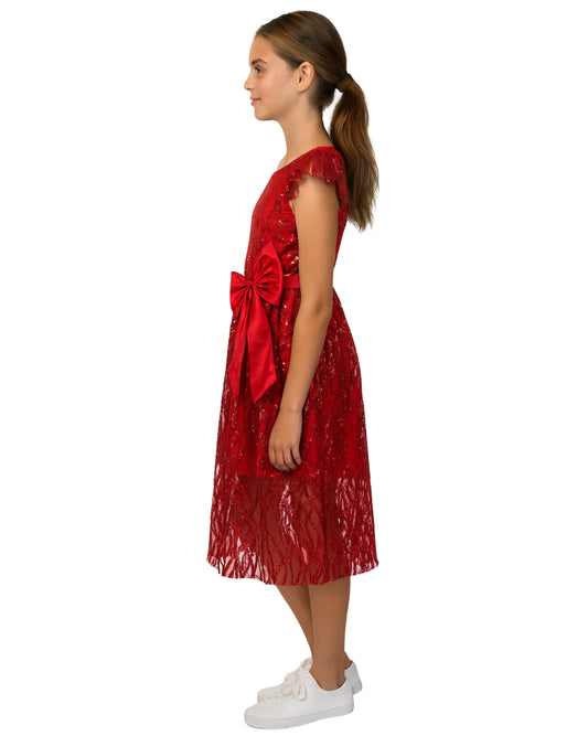 RARE EDITIONS Girls Sequine Dress