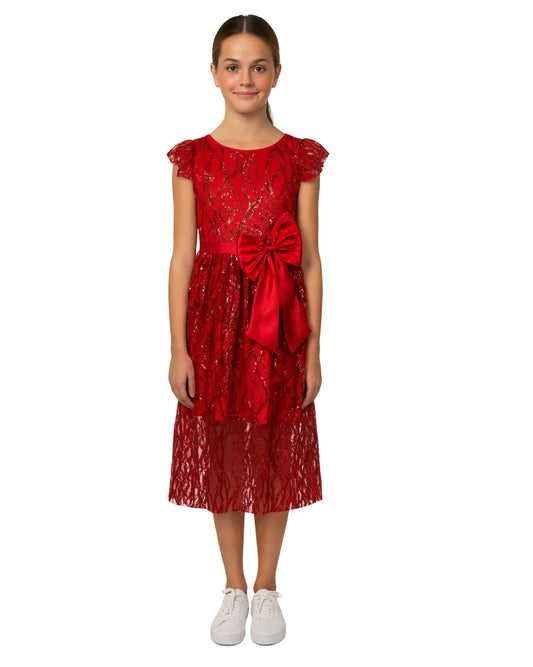 RARE EDITIONS Girls Sequine Dress