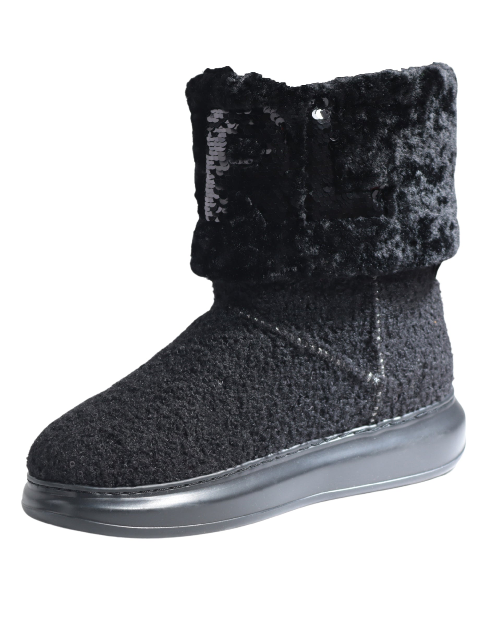 KARL LAGERFELD Women Sherpa Squin Boot