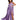 SPEECHLESS Women Purple Pleated Zippered Cascading Sweep Hi-slit Lined