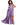 SPEECHLESS Women Purple Pleated Zippered Cascading Sweep Hi-slit Lined