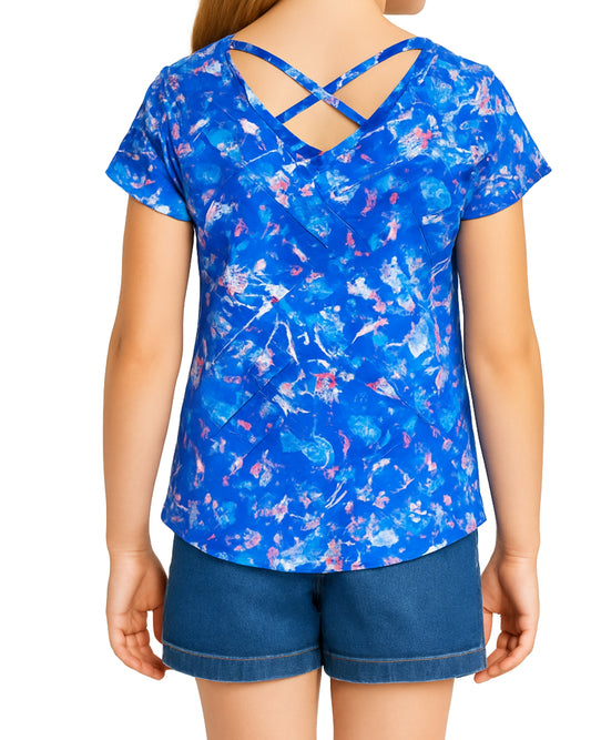 SO Girls Strappy Cutout Back T-Shirt