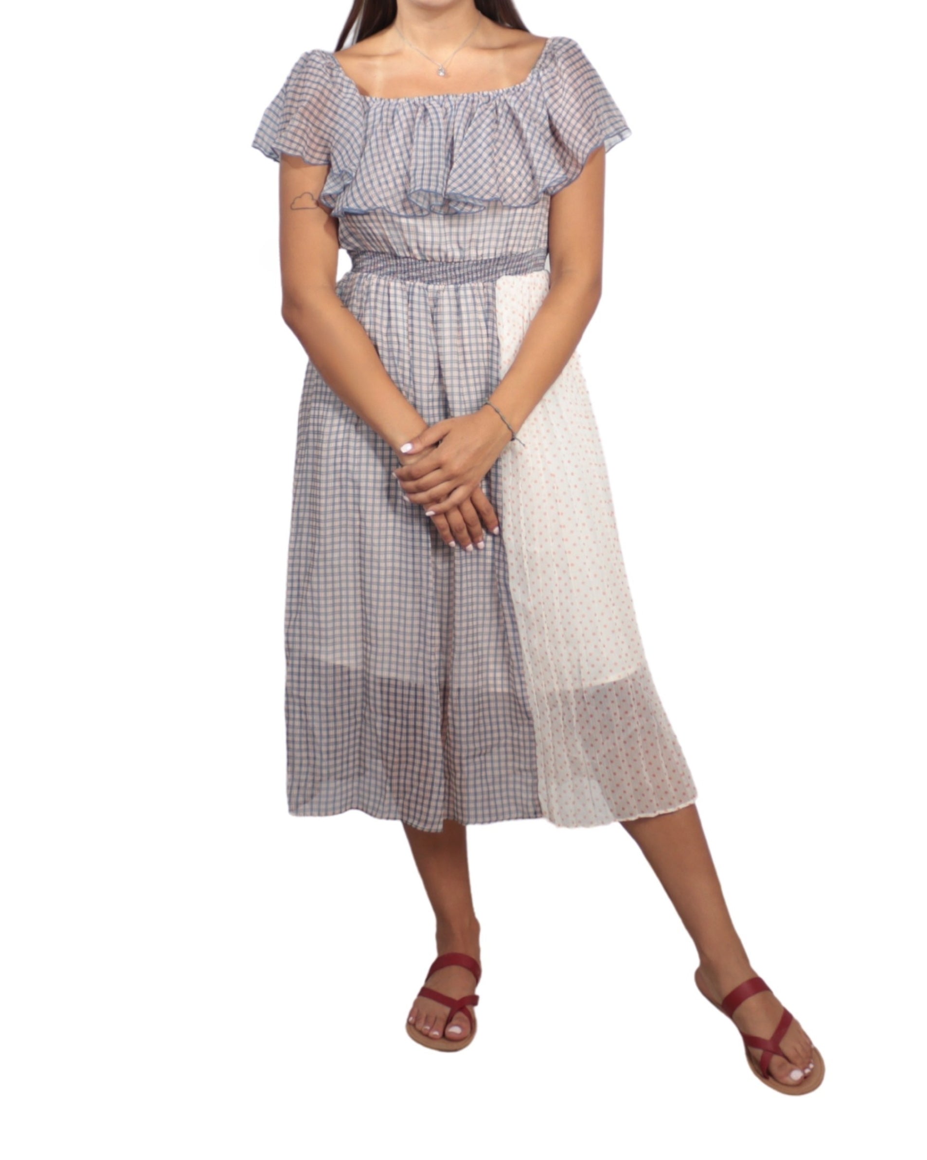 Vero Moda Women Stripe Ruffle Dress